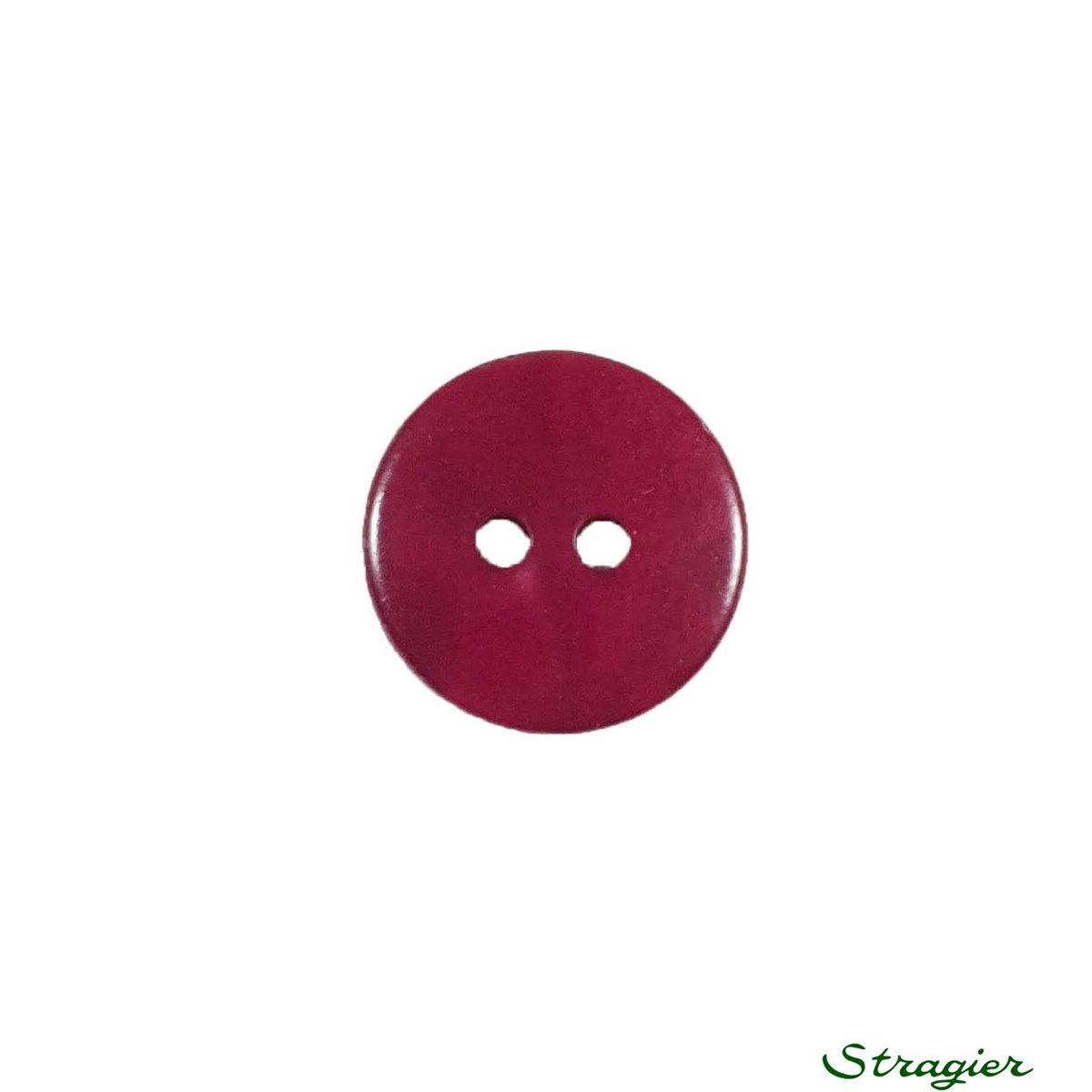 Boutons Corozo - 2 Trous - Cerise - 13 mm