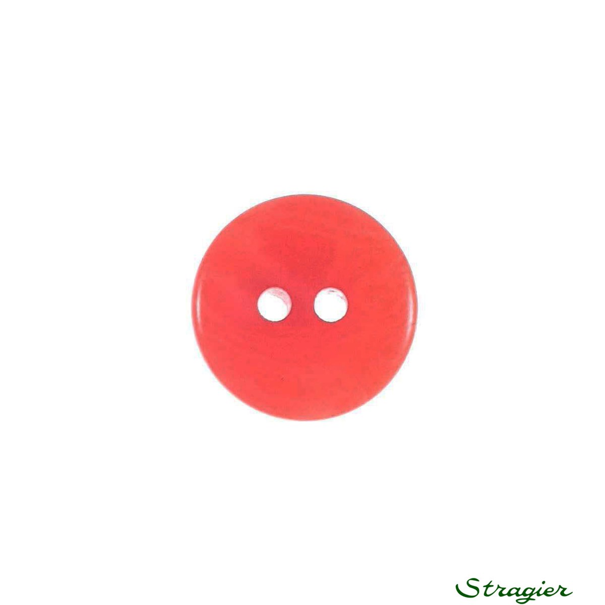 Boutons Corozo - 2 Trous - Corail - 13 mm