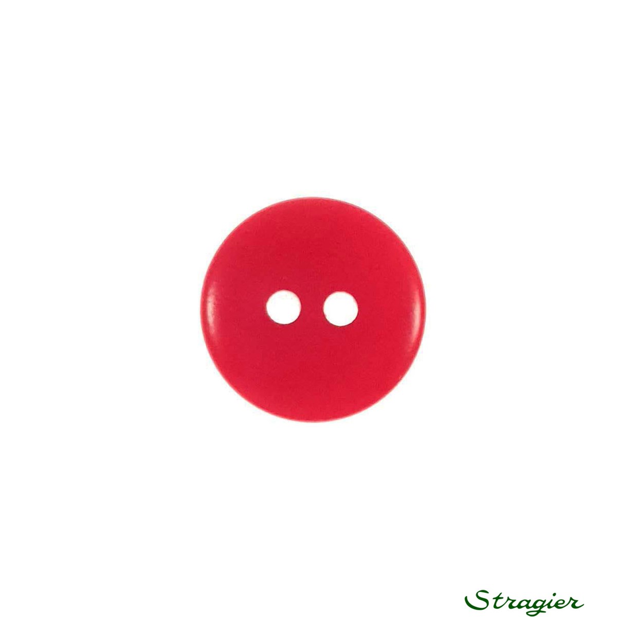 Ivory-Nut Buttons - 2 Trous - Rouge - 13 mm