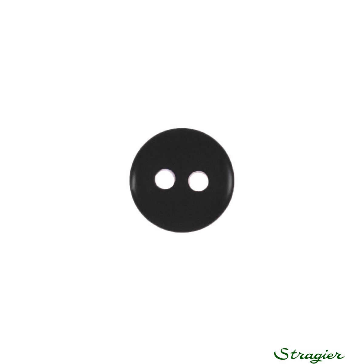 Ivory-Nut Buttons - 2 Trous - Noir - 10 mm