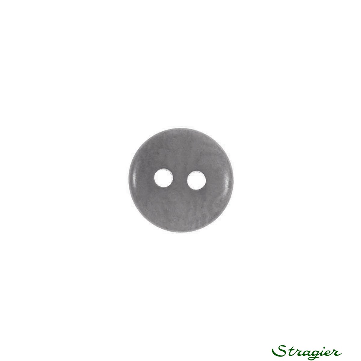 Boutons Corozo - 2 Trous - Gris - 10 mm