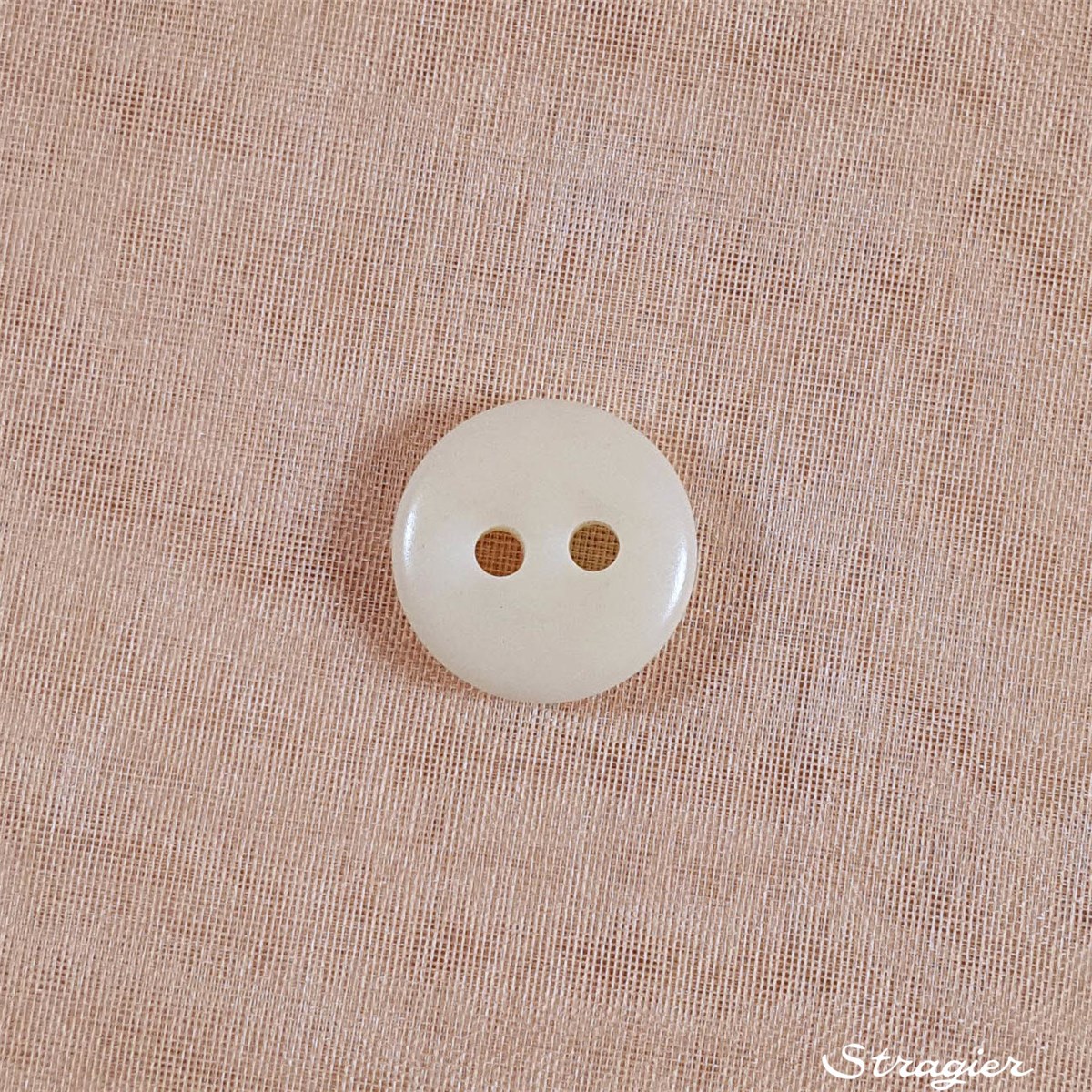 Ivory-Nut Buttons - 2 Trous - Naturel - 10 mm