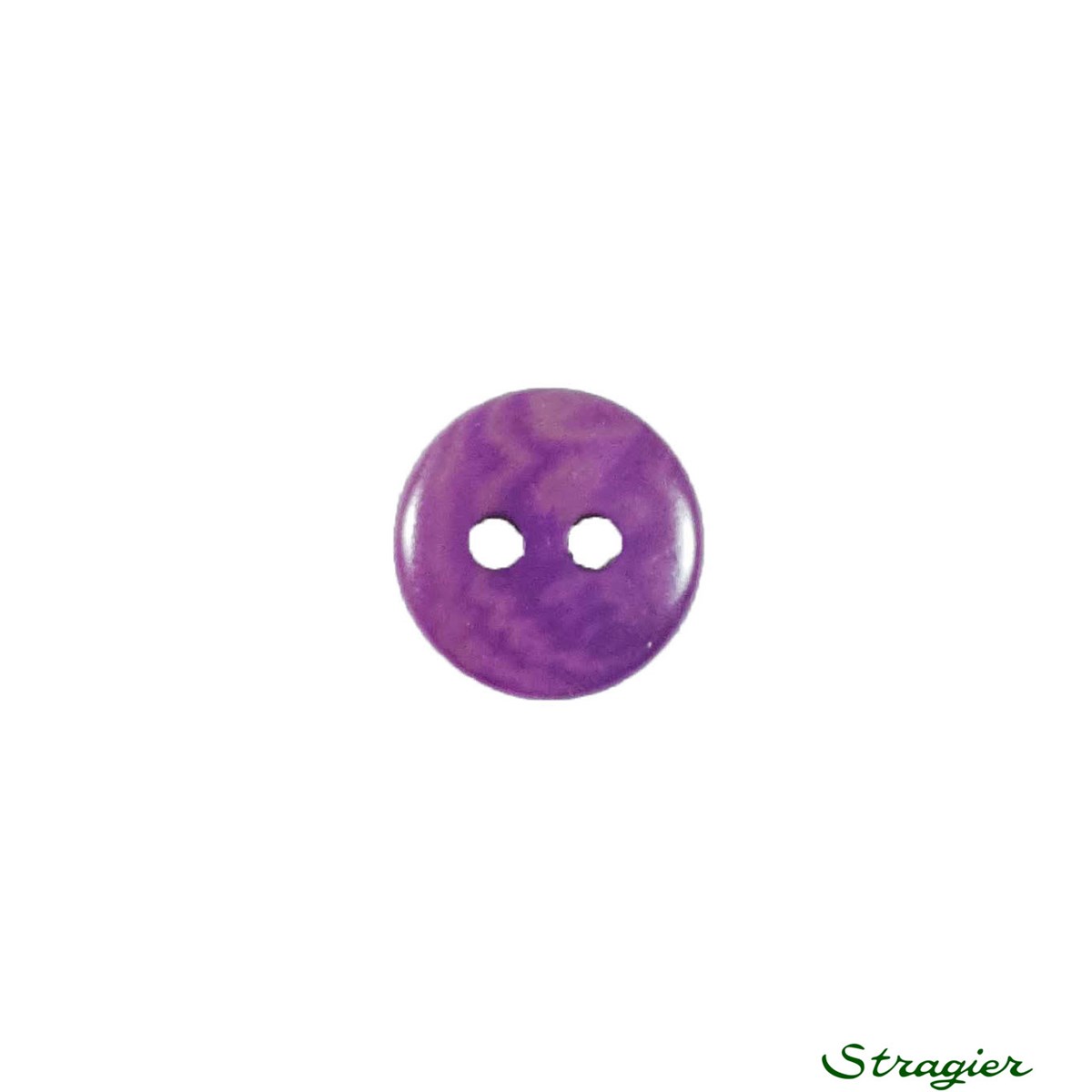 Ivory-Nut Buttons - 2 Trous - Violet - 10 mm