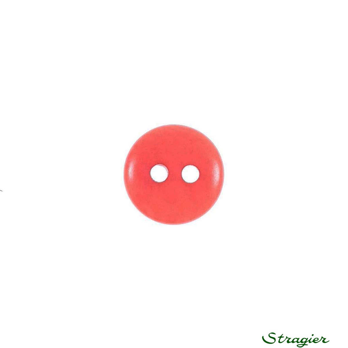 Boutons Corozo - 2 Trous - Corail - 10 mm
