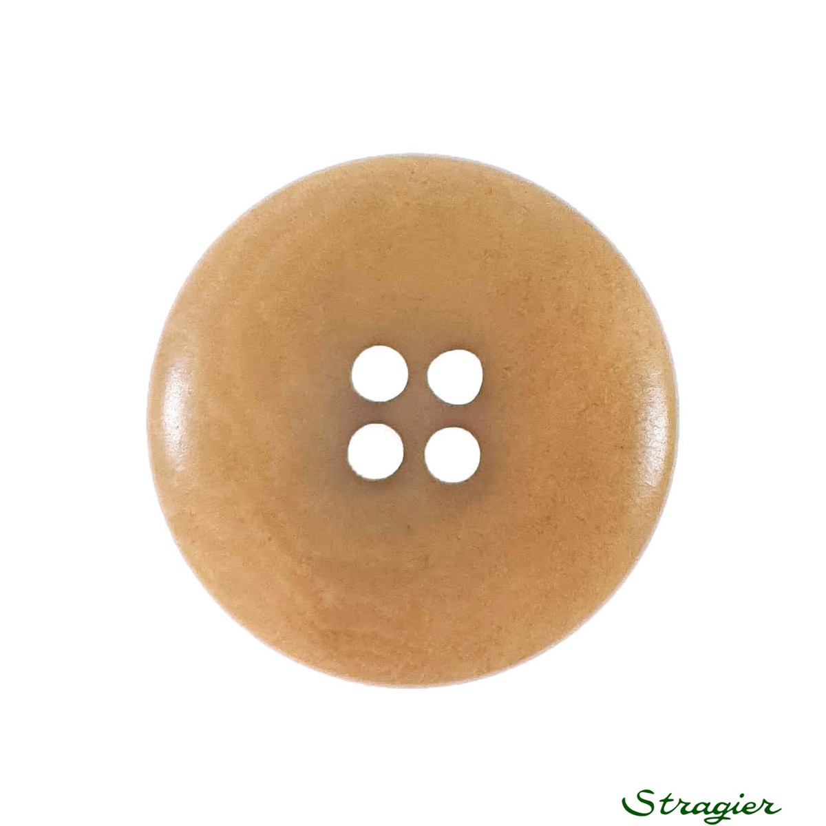 Boutons Corozo - 4 Trous - Camel Clair - 23 mm