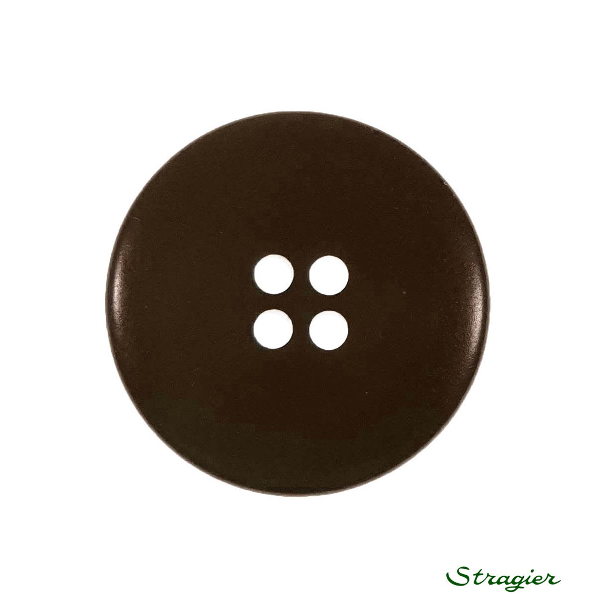 Boutons Corozo - 4 Trous - Brun Foncé - 23 mm