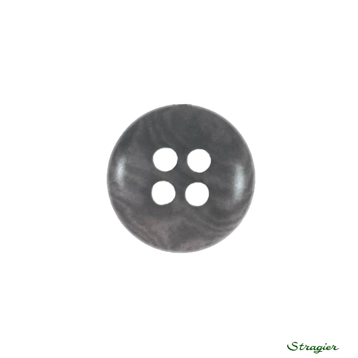 Ivory-Nut Buttons - 4 Trous - Gris - 15 mm