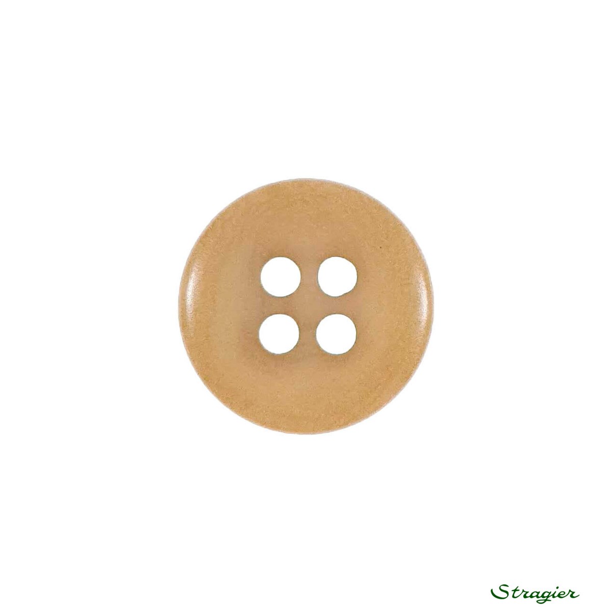 Ivory-Nut Buttons - 4 Trous - Camel Clair - 15 mm