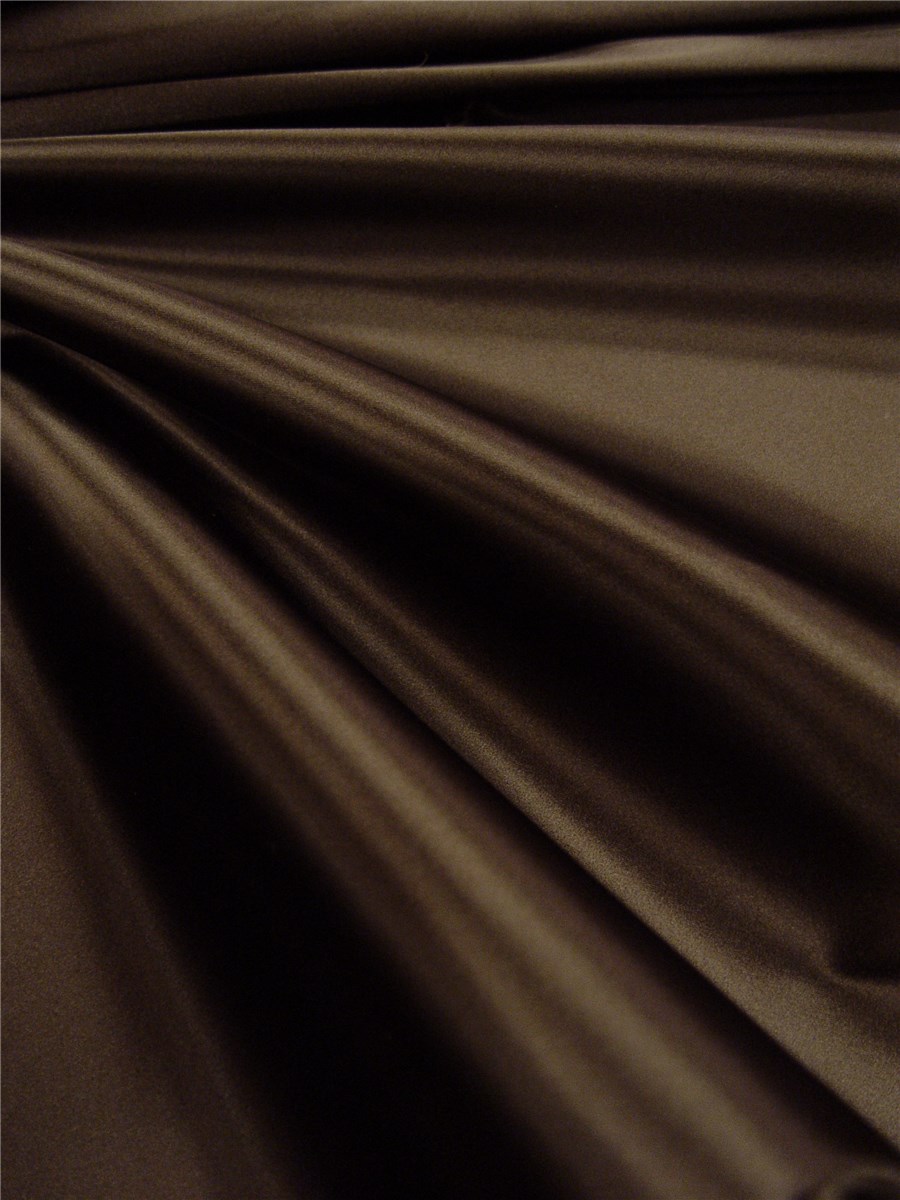 Satin Duchesse Stretch - uni - Chocolat