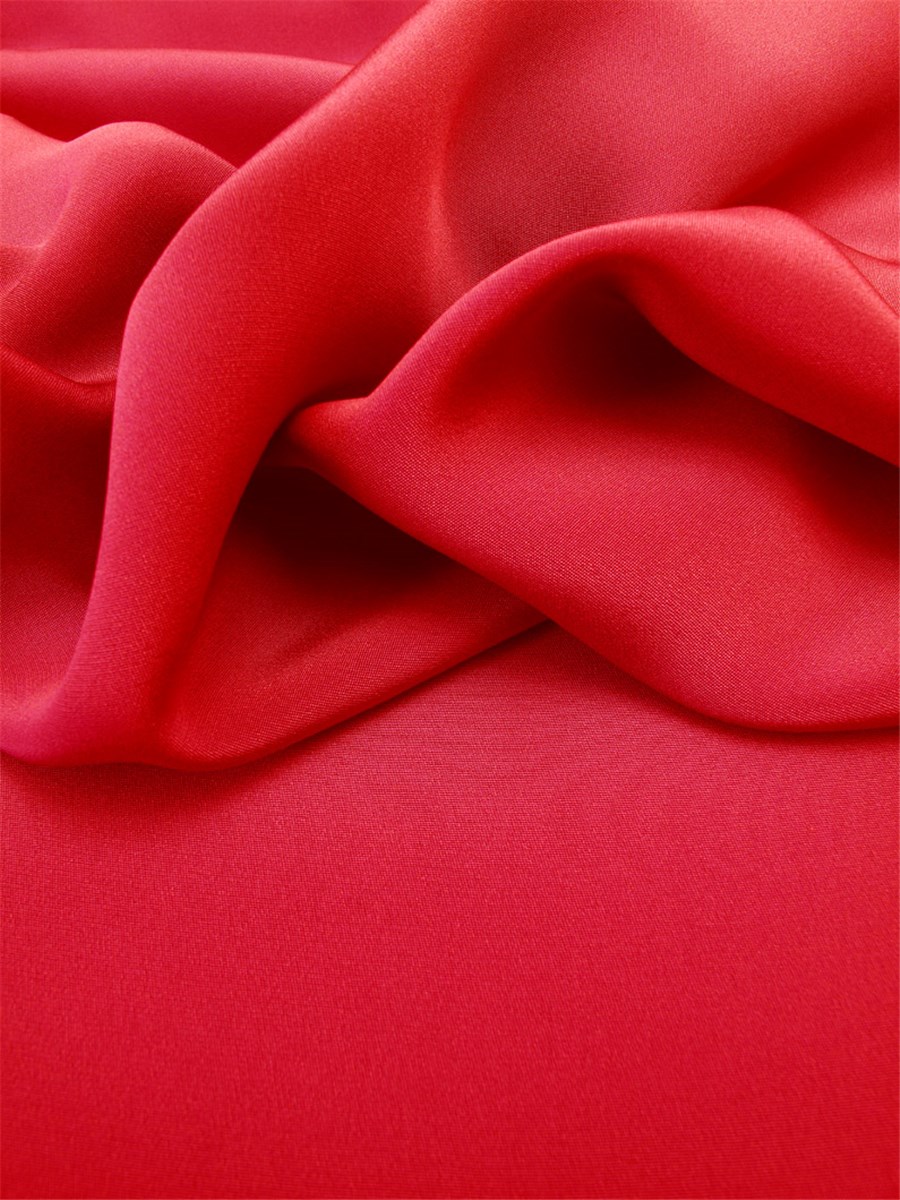 Silk Marocain Crepe - Plain - Sunset