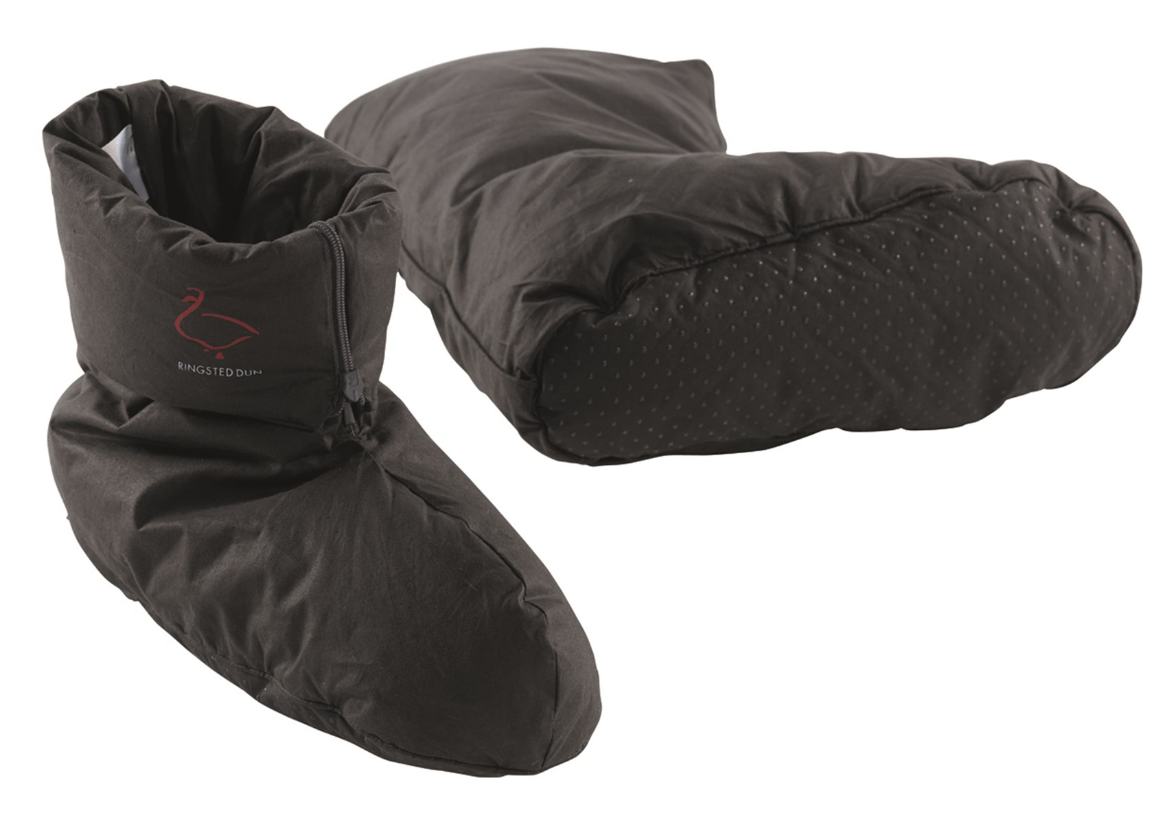 Chaussons en Duvet - uni - Anthracite - Medium 35-41 