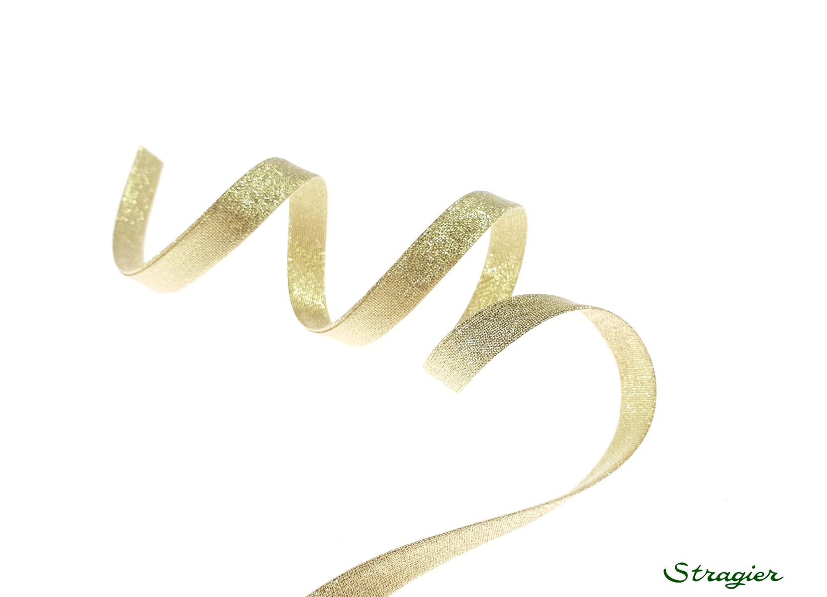 Lurex Bias Binding - Plain - Or clair - 10 mm