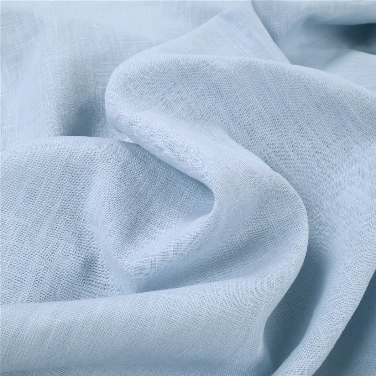 Toile pur Lin - Uni - Bleu Perle 