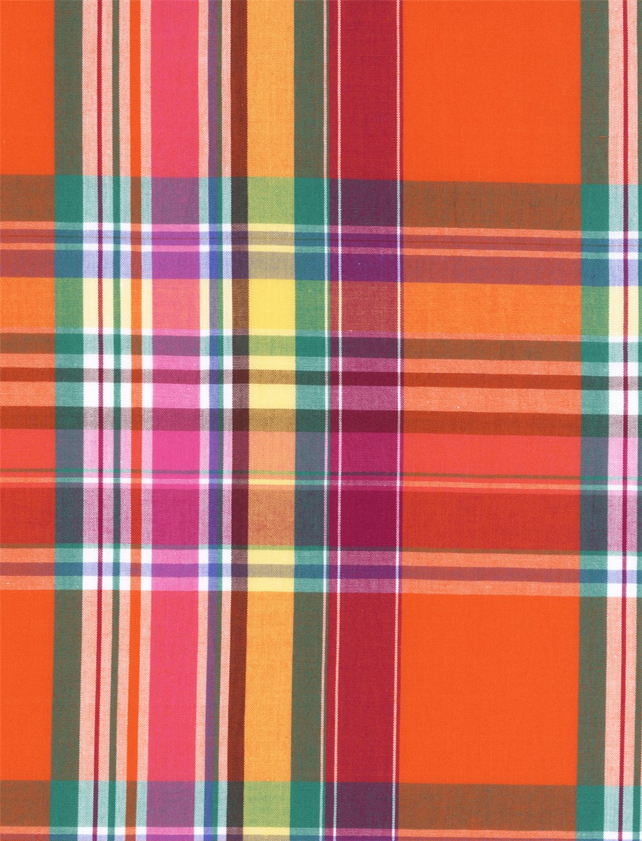 Poplin - Madras - Orange