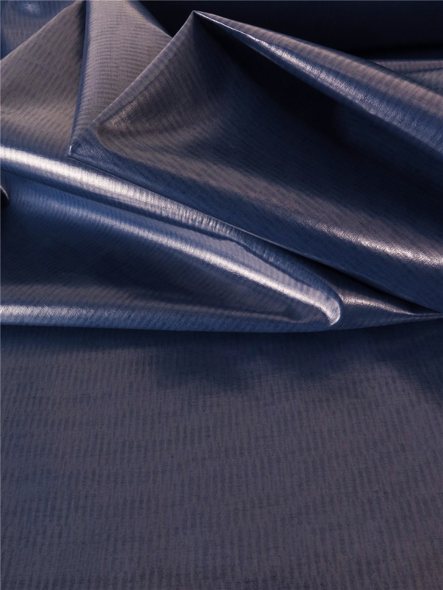 Cotton Poplin - coated - Plain - Bleu Foncé