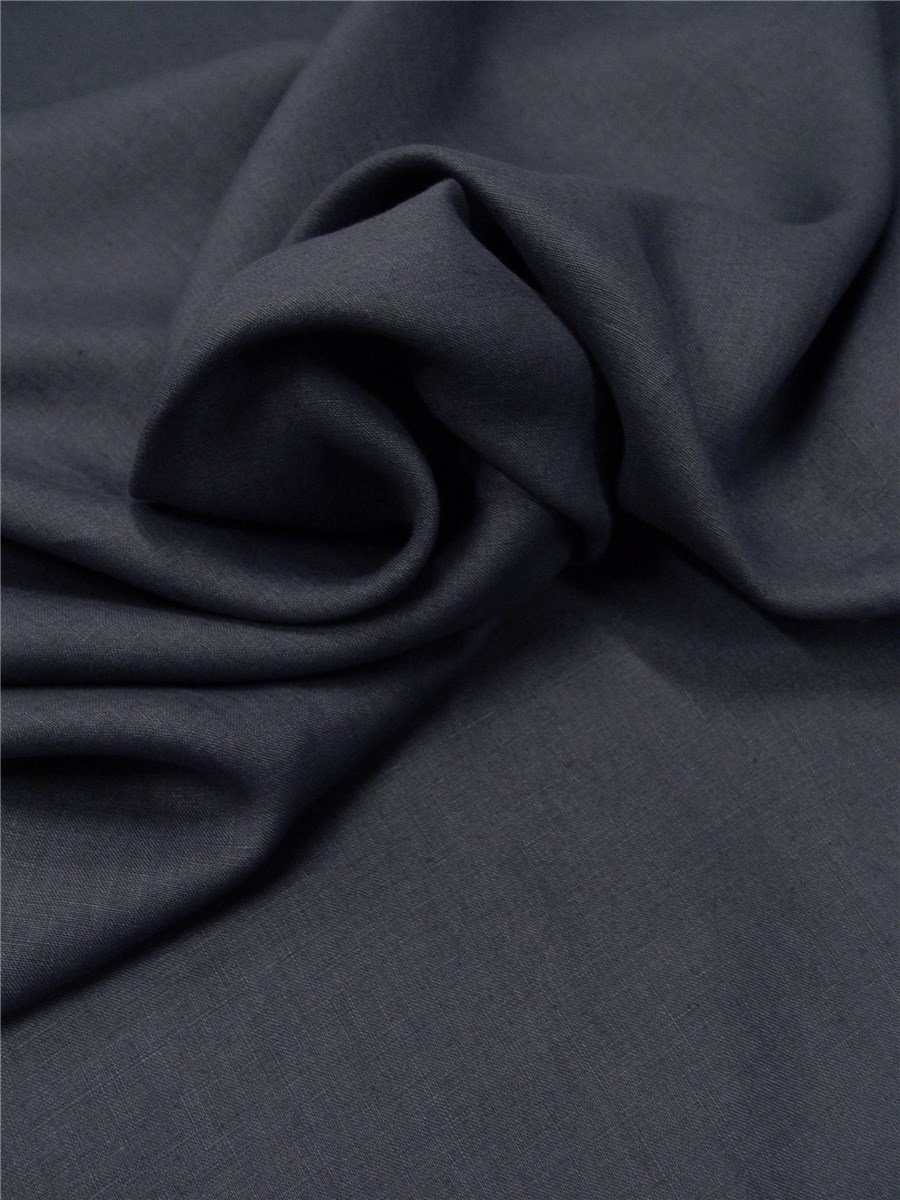 Fine toile de Lin - uni - Marine 