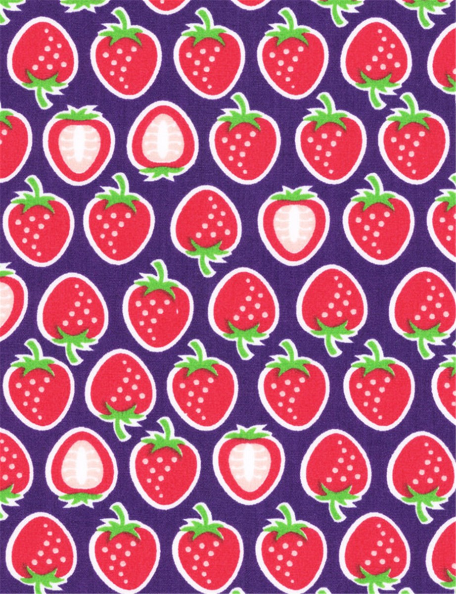 Popeline de coton HamburgerLiebe - Yummy Strawberry - Mauve 