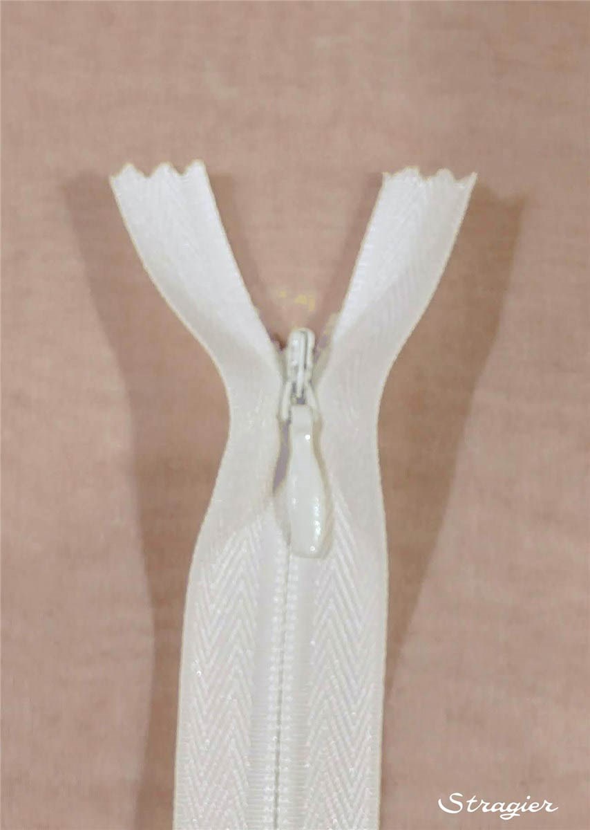 Zip Invisible - - Ivoire - 22 cm