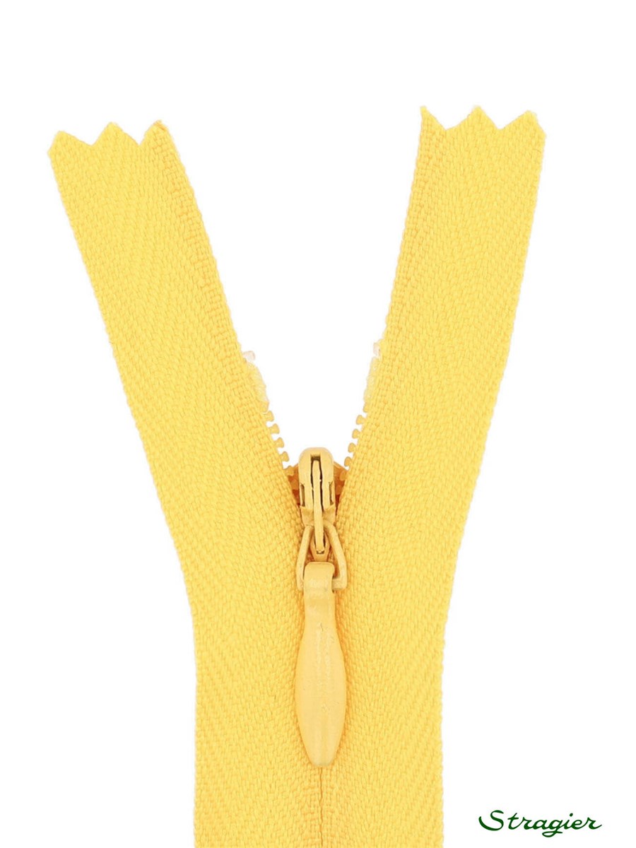 Zip Invisible -  - Jaune Banane - 22 cm