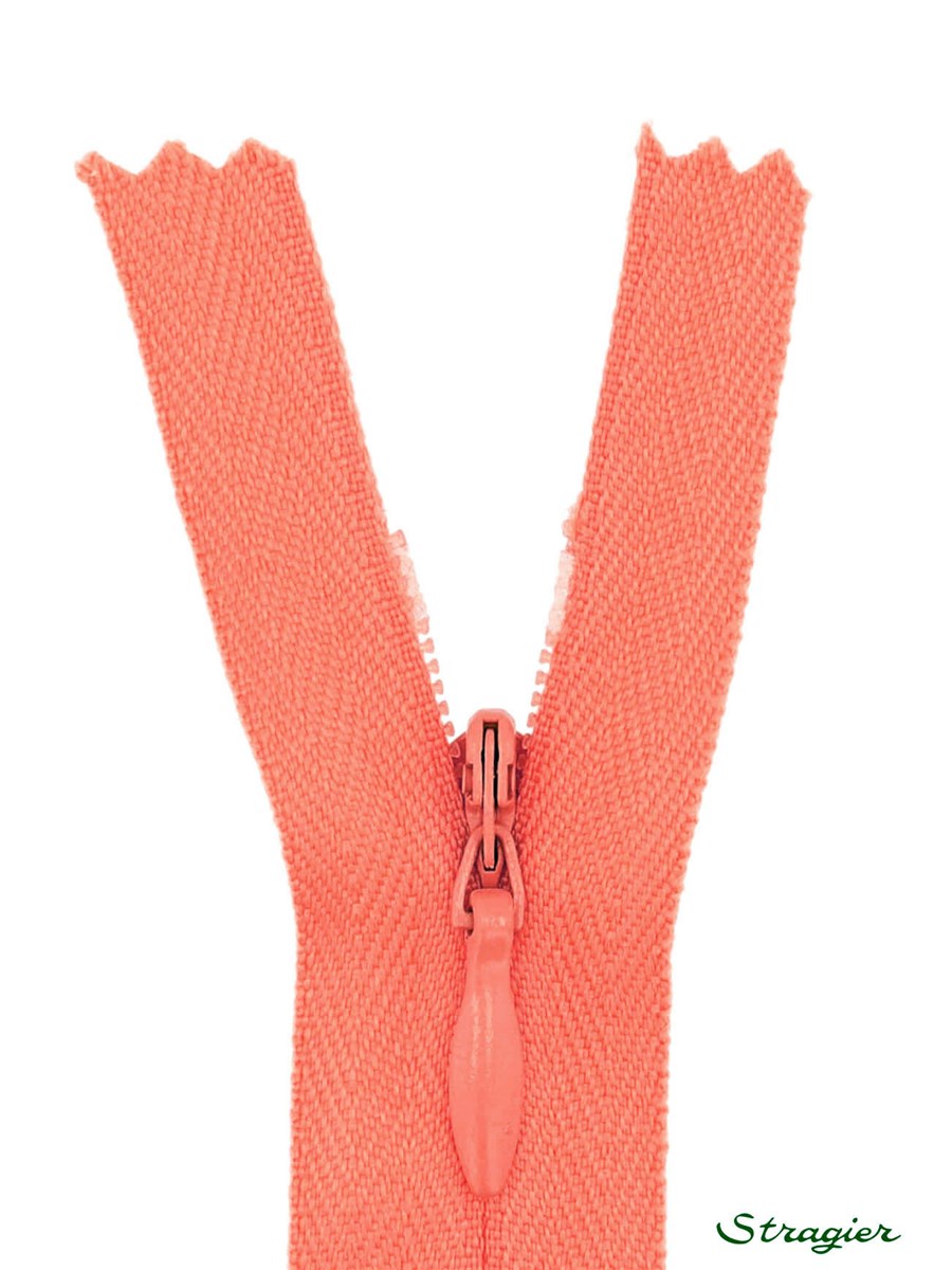 Zip Invisible -  - Rose Corail - 22 cm