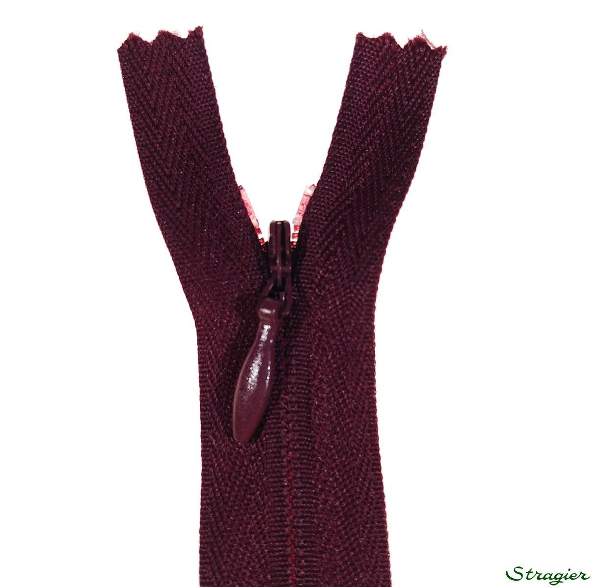 Zip Invisible - - Bourgogne - 22 cm