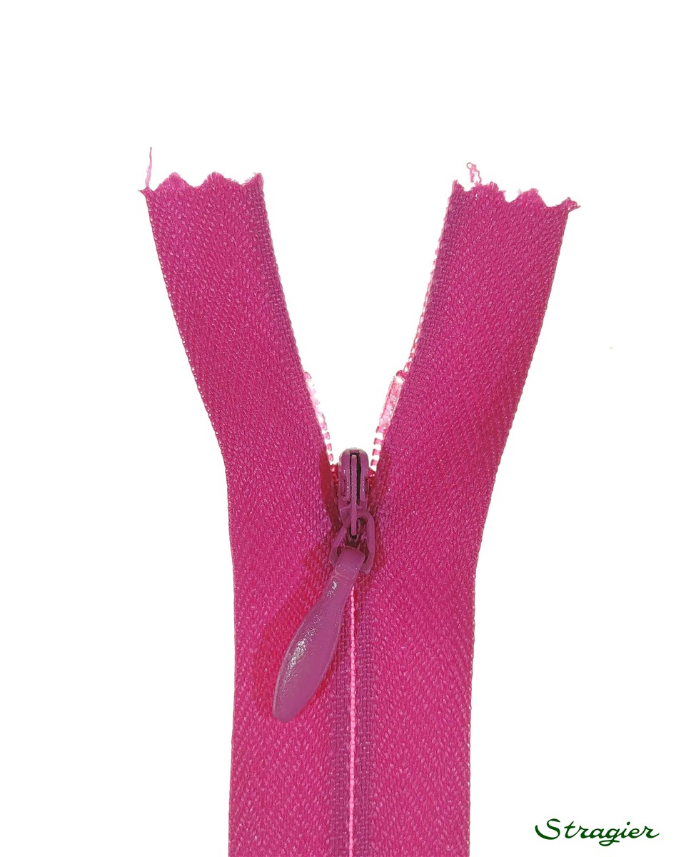 Zip Invisible -  - Magenta - 22 cm