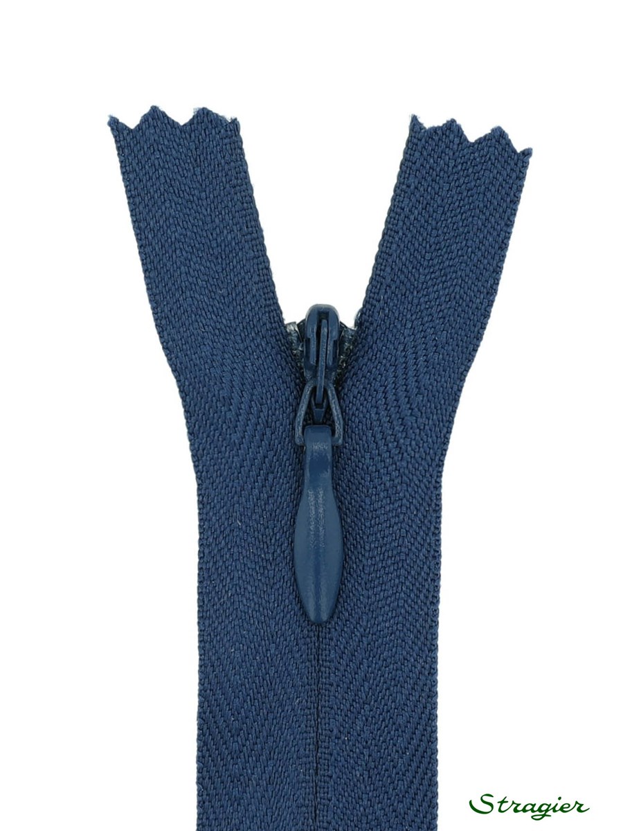 Zip Invisible - - Indigo - 22 cm