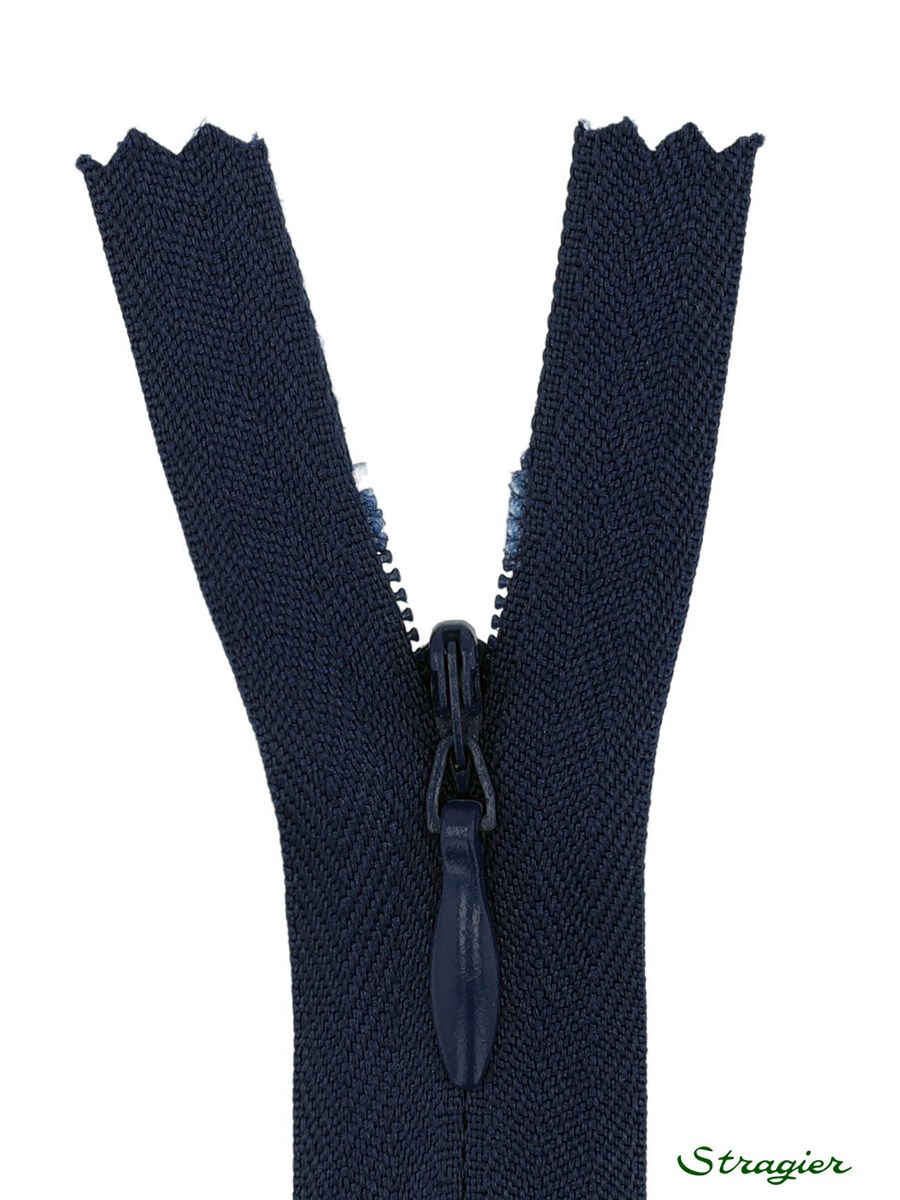 Zip Invisible -  - Marine Denim foncé - 22 cm