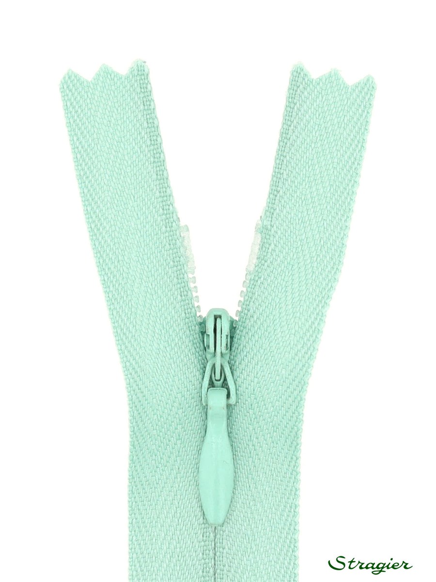 Zip Invisible -  - Vert d'eau - 22 cm