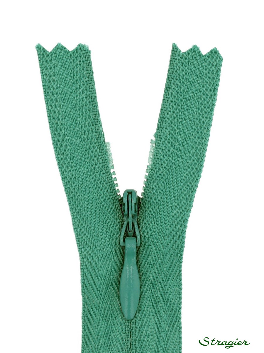 Zip Invisible -  - Vert Paon - 22 cm