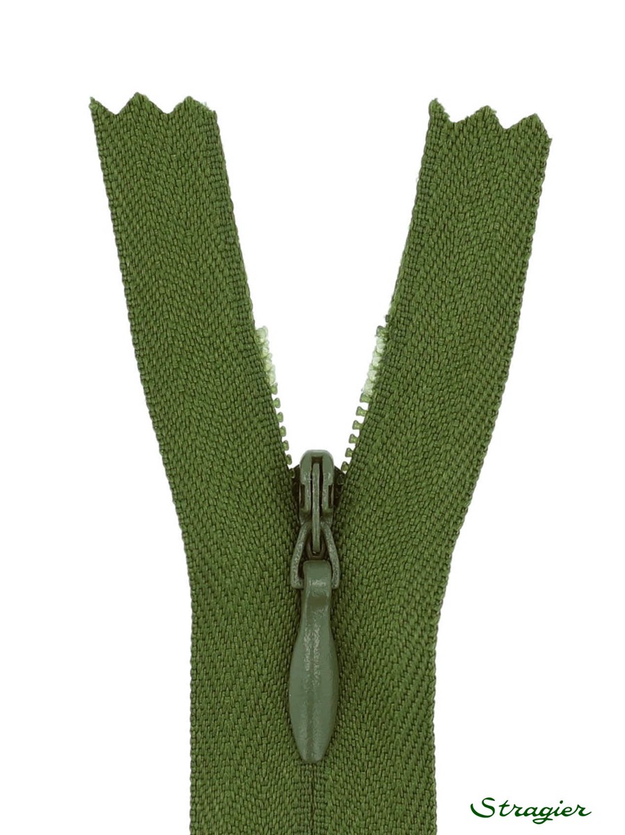 Zip Invisible -  - Vert Fougère - 22 cm