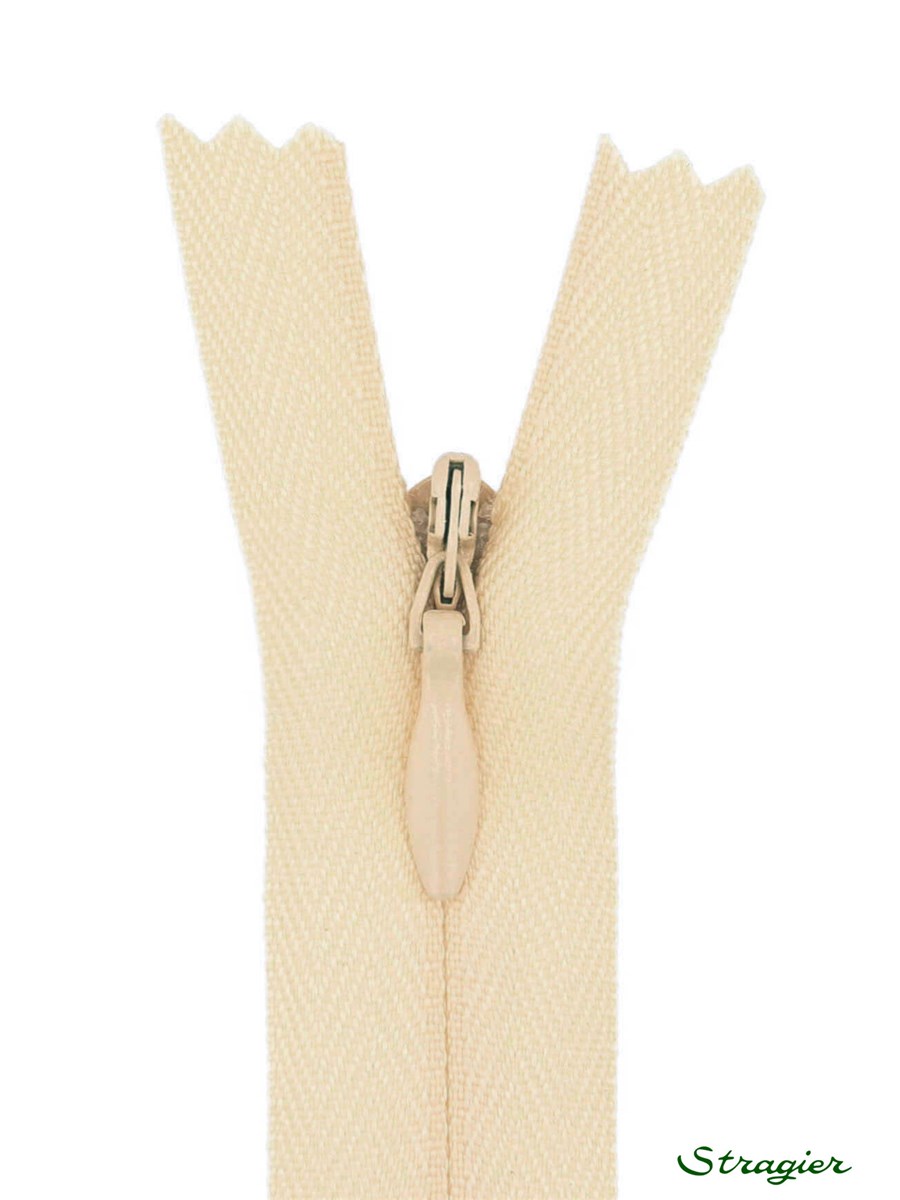Zip Invisible -  - Amande - 22 cm
