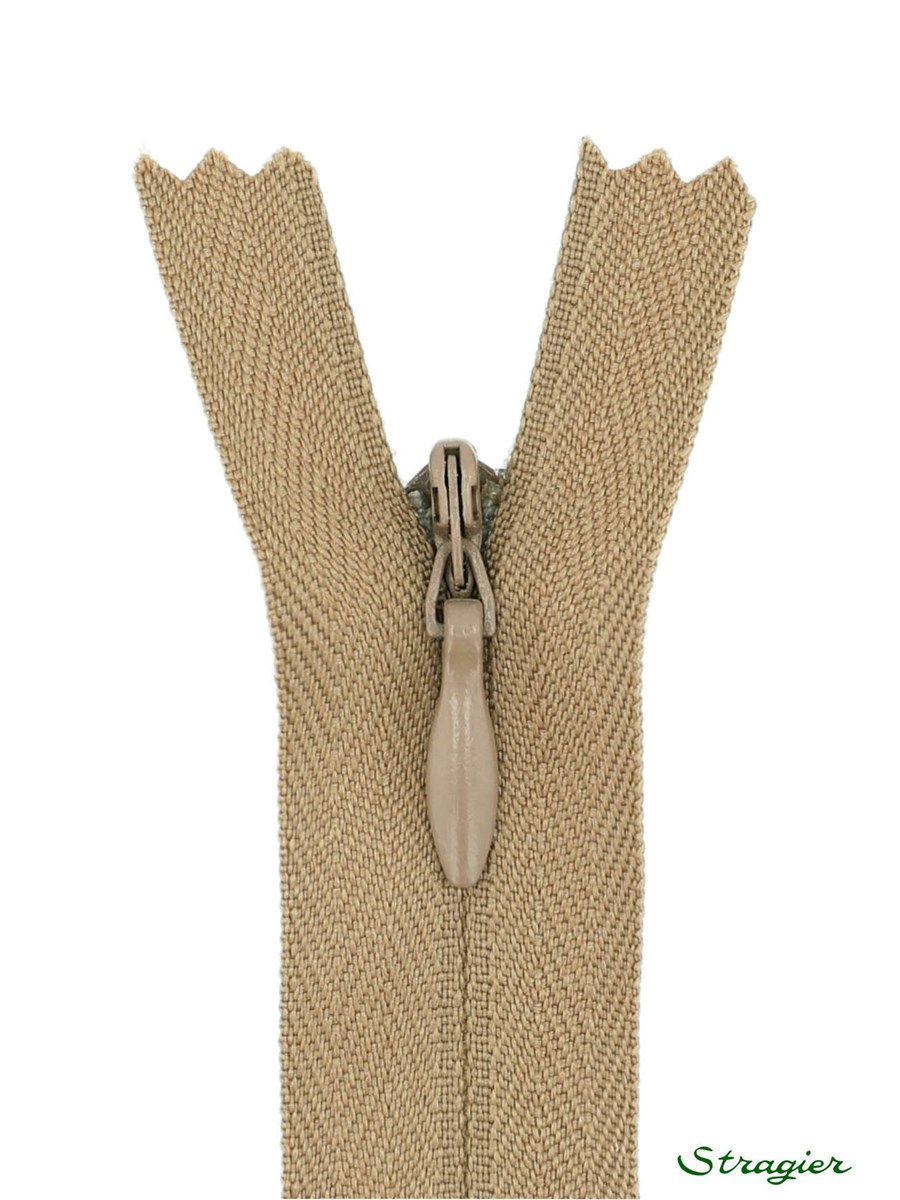Zip Invisible - - Beige Chamois - 22 cm