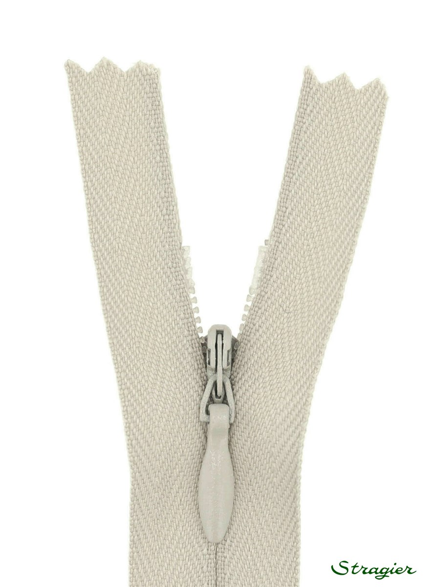 Zip Invisible -  - Gris Perle - 22 cm