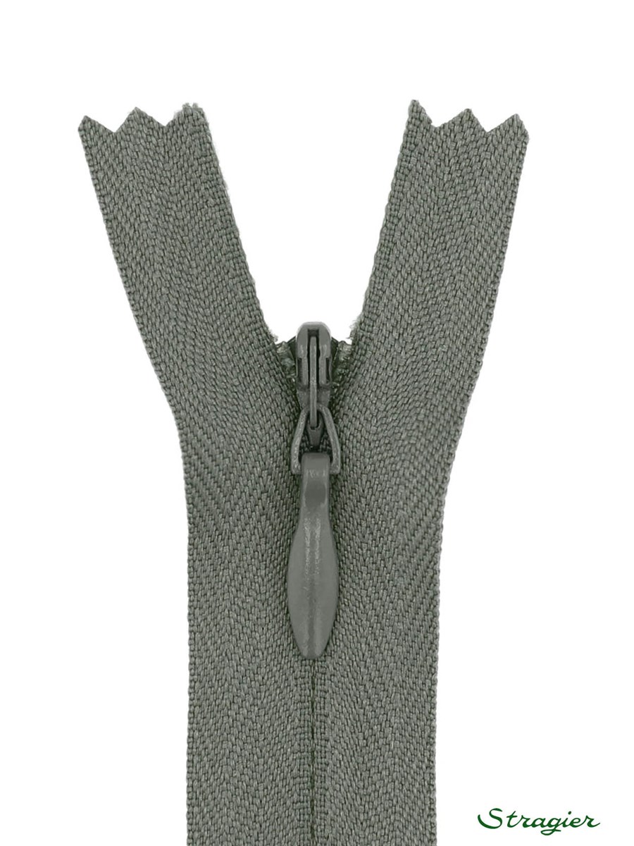 Zip Invisible - - Gris moyen - 22 cm