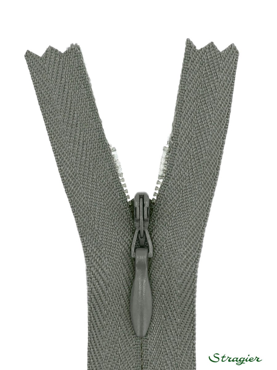 Zip Invisible -  - Gris moyen - 22 cm
