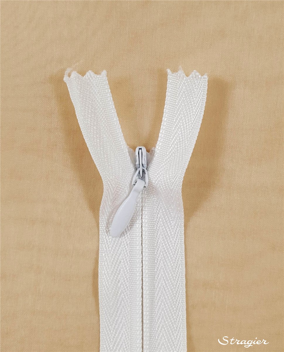 Zip Invisible - - Ivoire - 60 cm