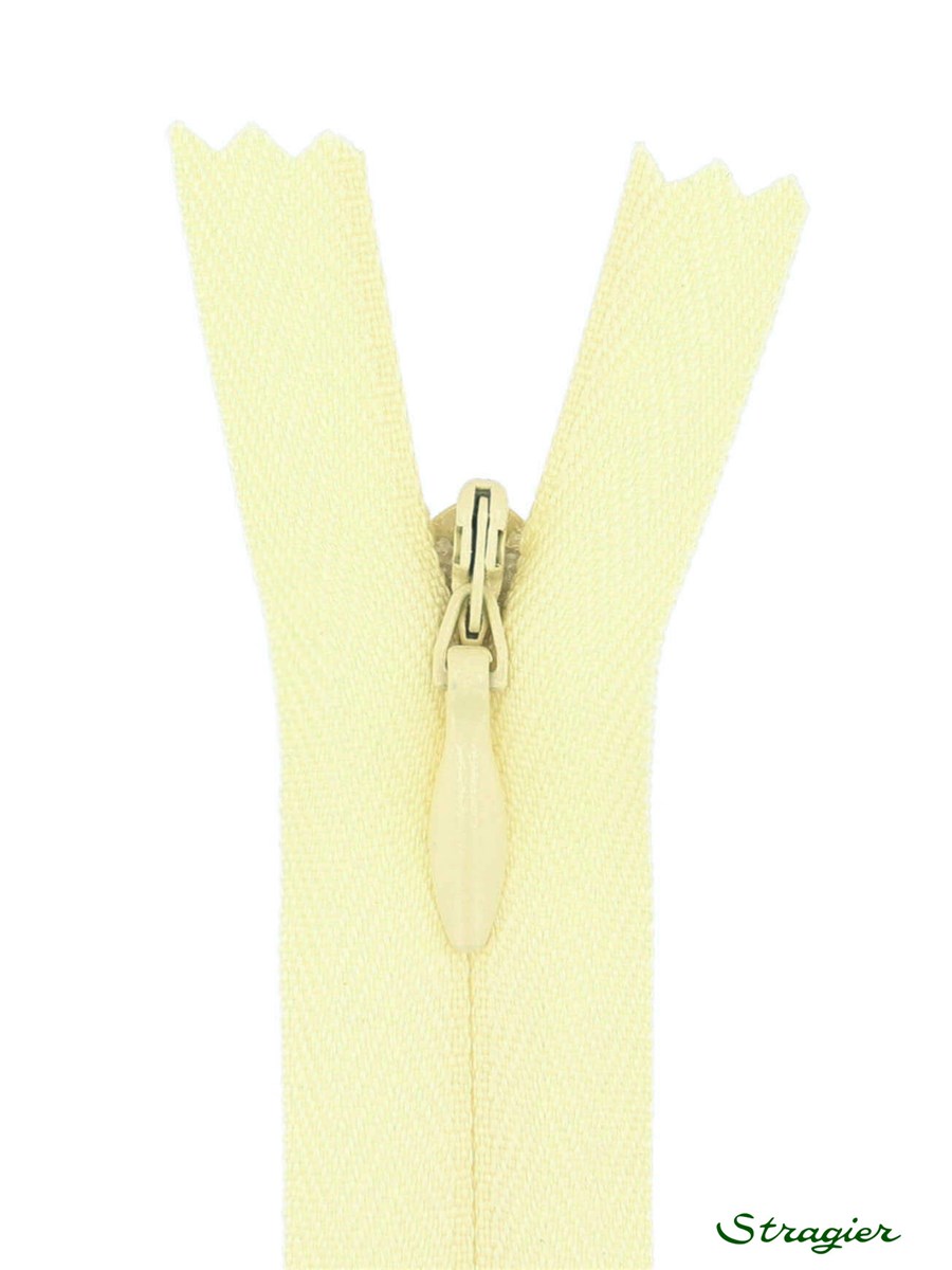 Zip Invisible - - Jaune poussin - 60 cm