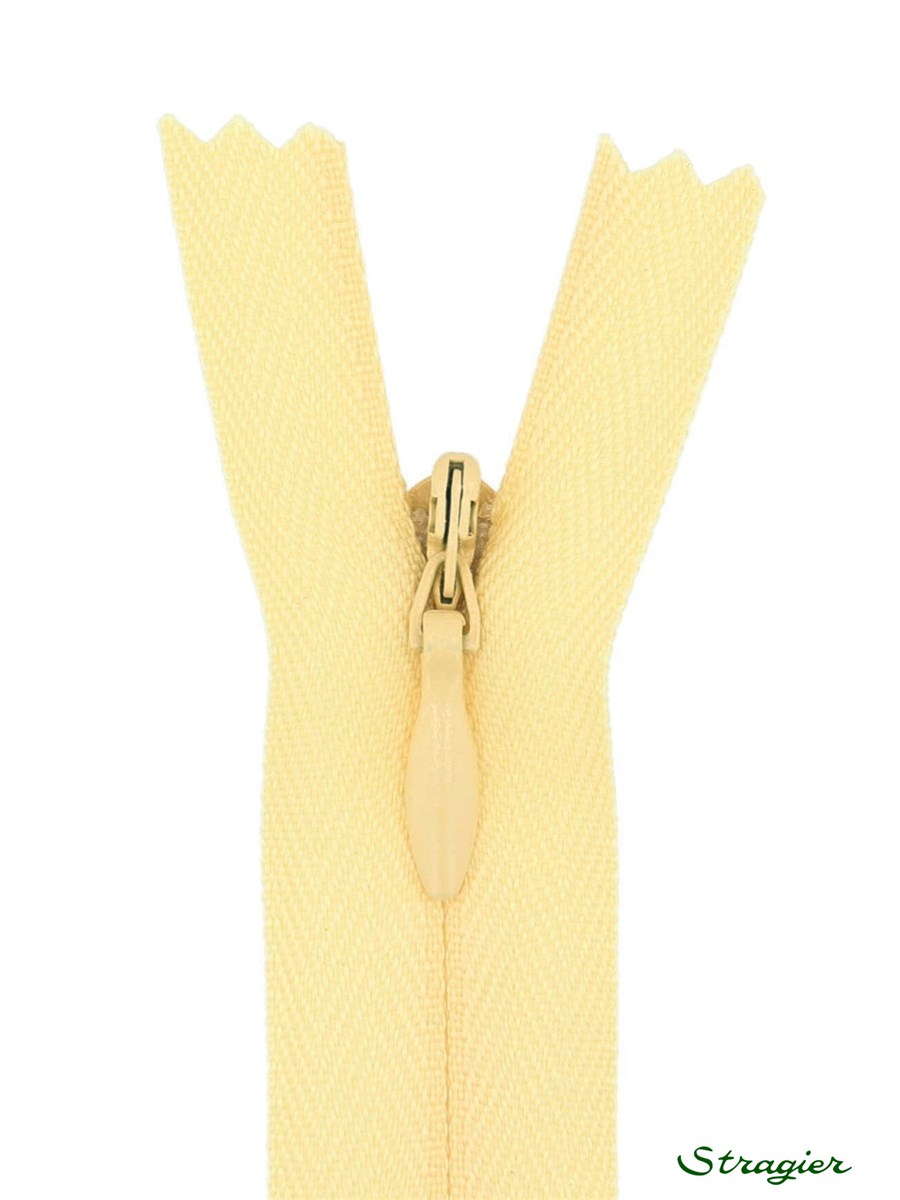 Zip Invisible - - Jaune Pastel - 60 cm
