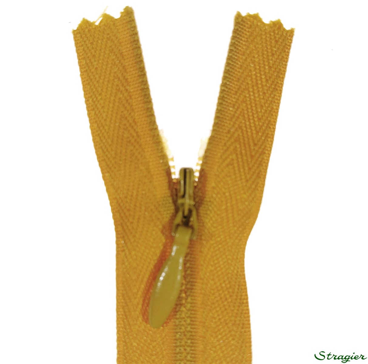 Zip Invisible - - Moutarde - 60 cm