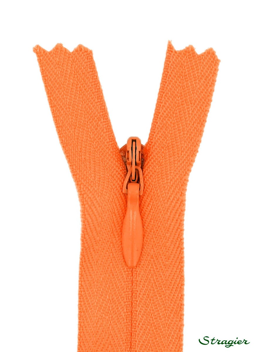 Zip Invisible -  - Orange - 60 cm