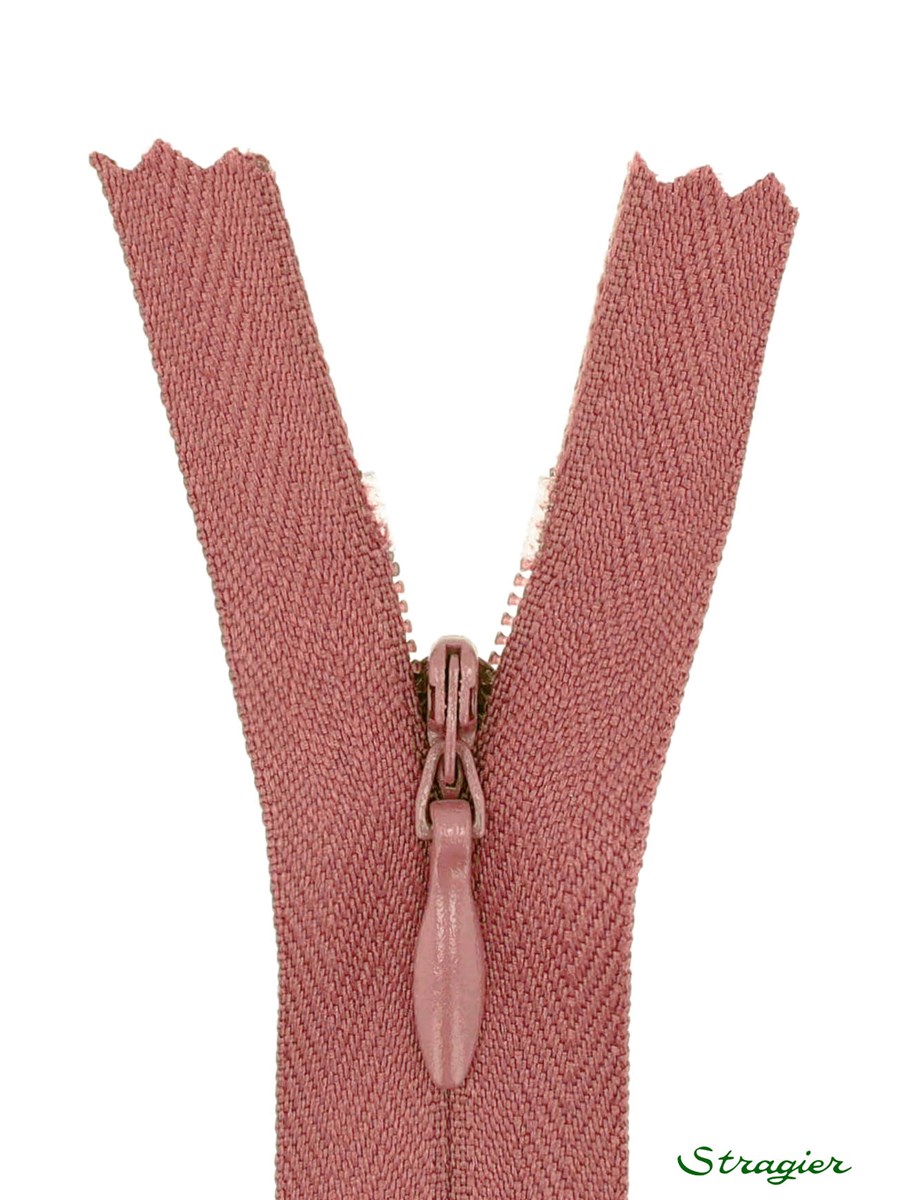 Zip Invisible -  - Vieux rose - 60 cm