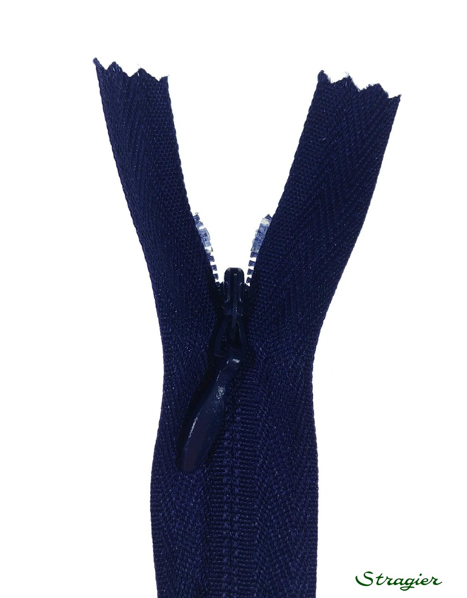 Zip Invisible - - Bleu Insigne - 60 cm