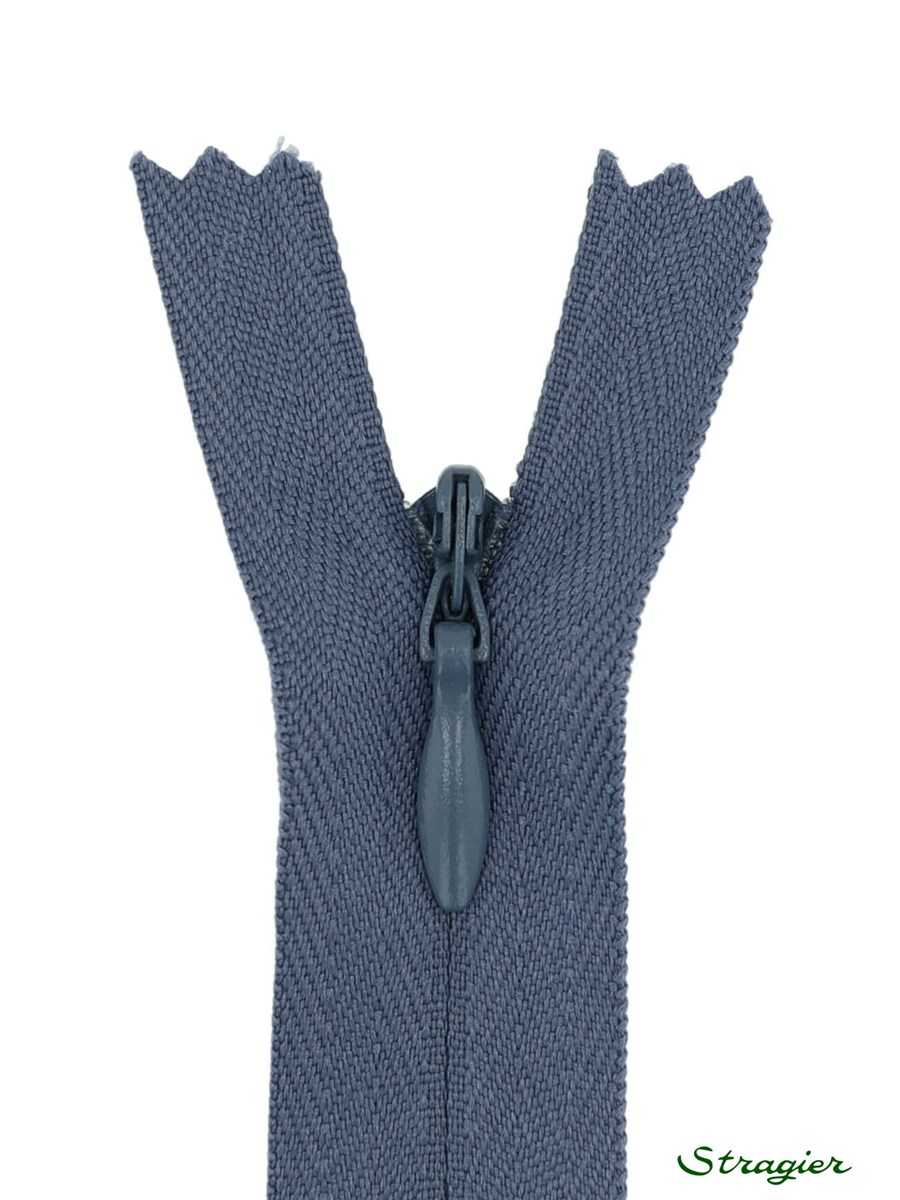 Zip Invisible - - Bleu Denim - 60 cm