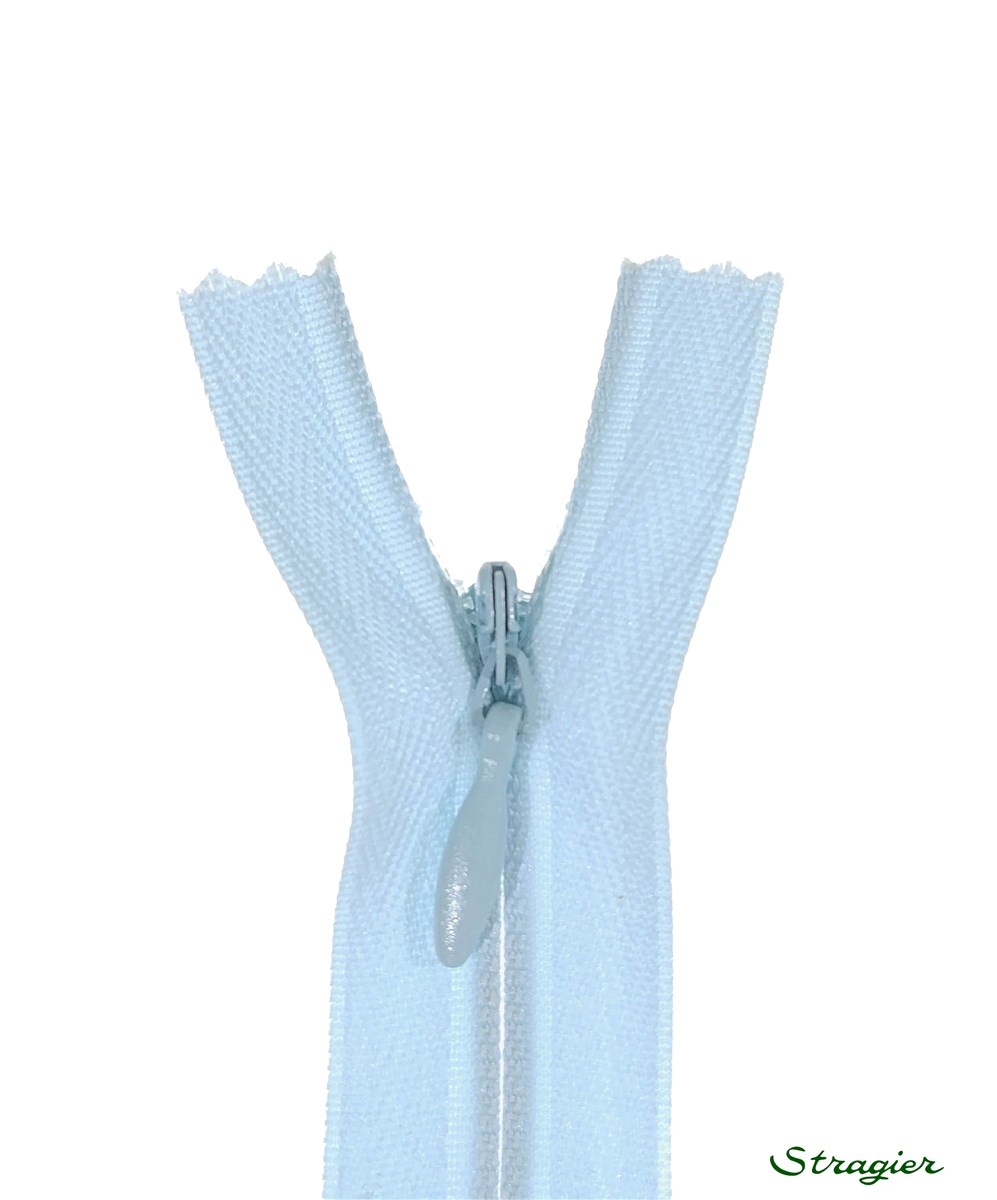 Zip Invisible - - Bleu Spa - 60 cm