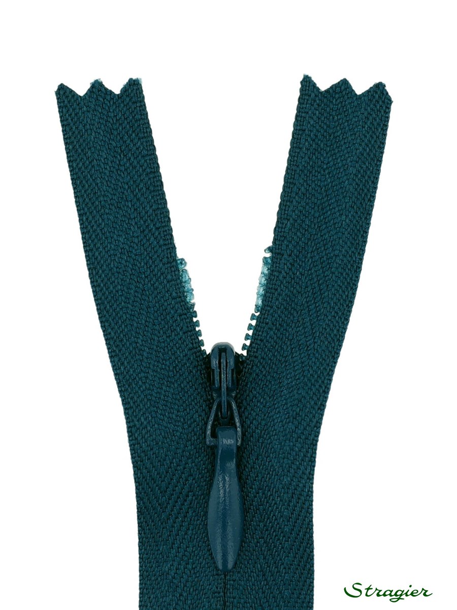 Zip Invisible -  - Vert Canard - 60 cm