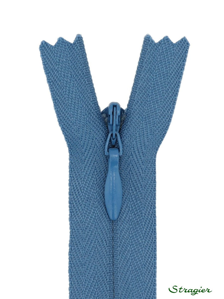 Zip Invisible - - Bleu Couronne - 60 cm