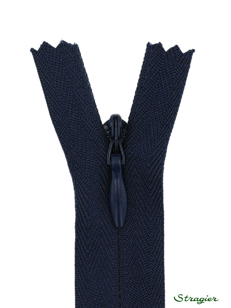 Zip Invisible - - Marine Denim foncé - 60 cm