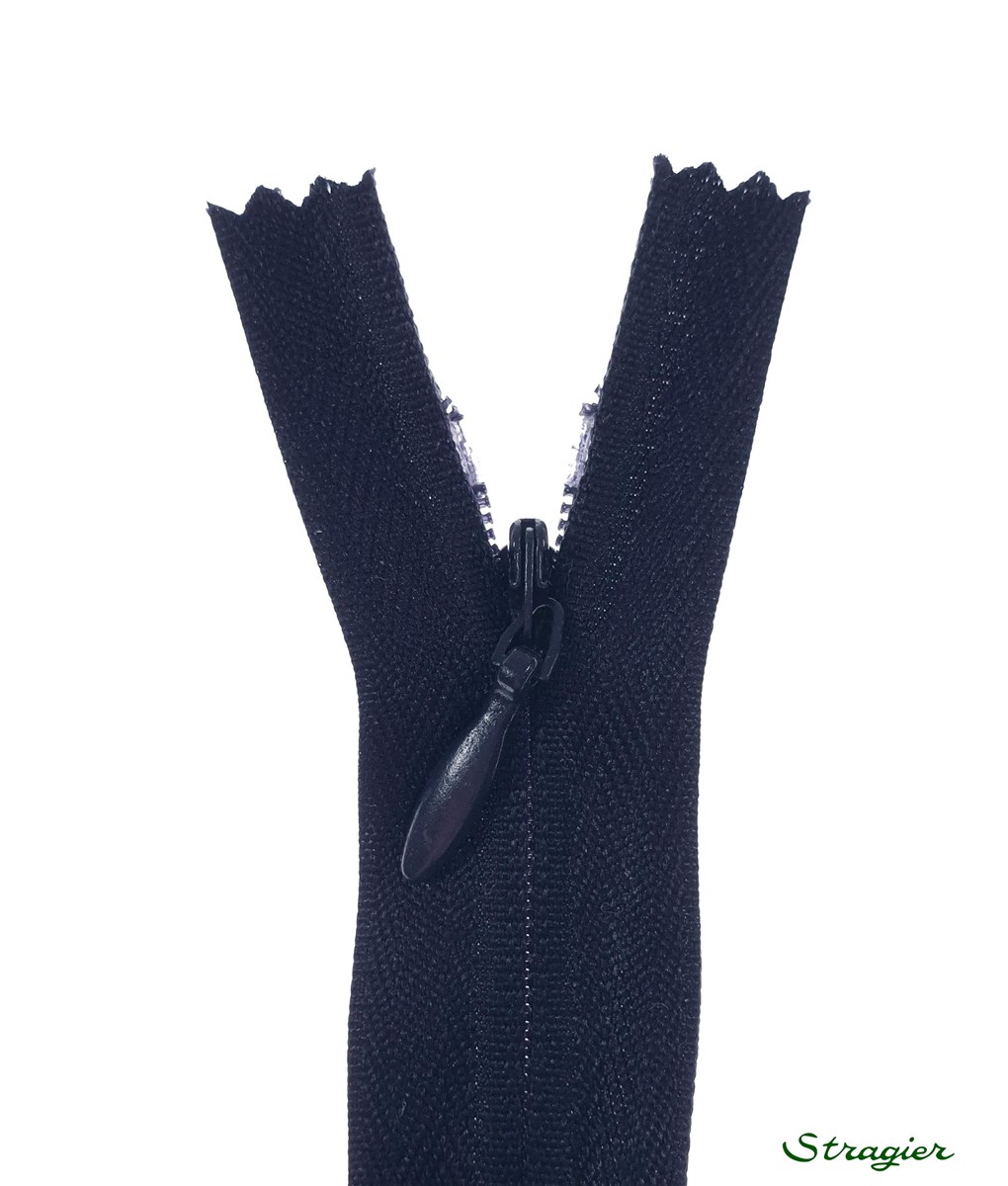 Zip Invisible - - Bleu Caban - 60 cm