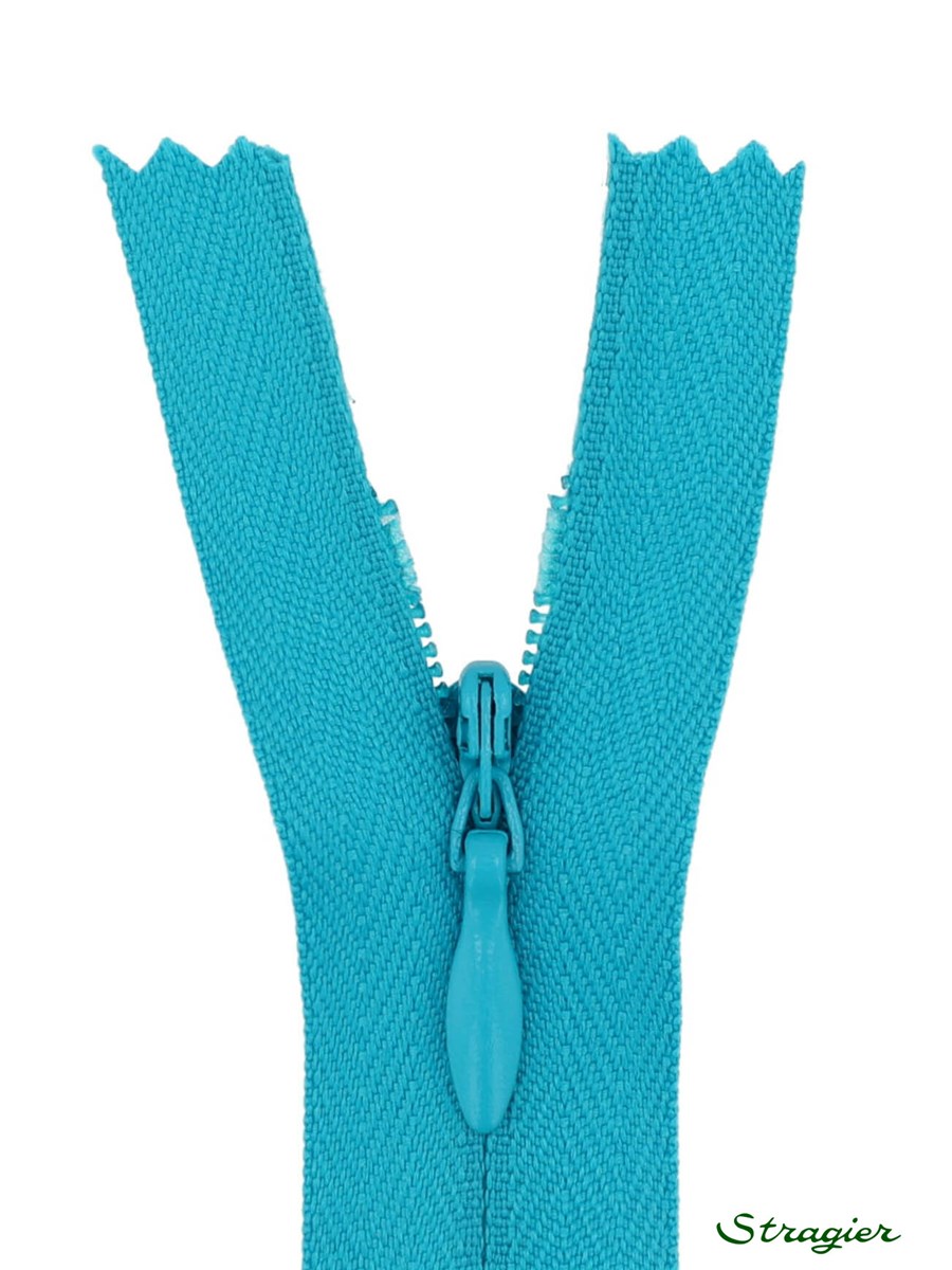 Zip Invisible -  - Turquoise - 60 cm